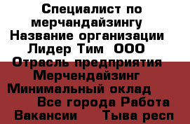 Специалист по мерчандайзингу › Название организации ­ Лидер Тим, ООО › Отрасль предприятия ­ Мерчендайзинг › Минимальный оклад ­ 17 000 - Все города Работа » Вакансии   . Тыва респ.